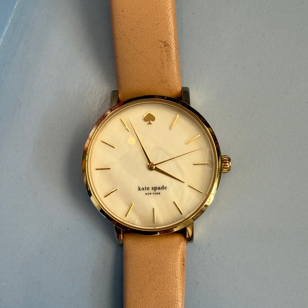 Kate Spade light tan leather watch